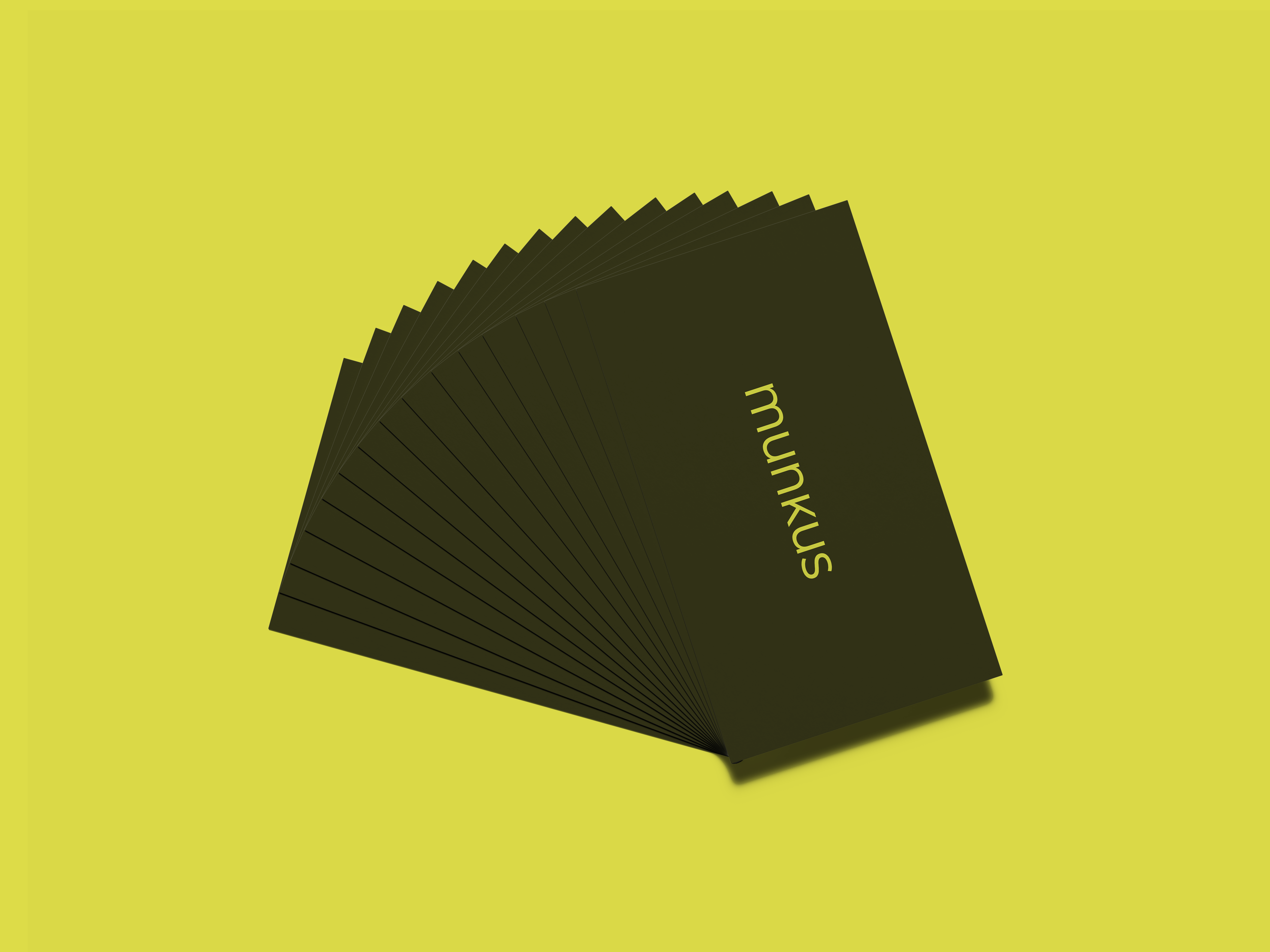 Munkus stacked business cards.